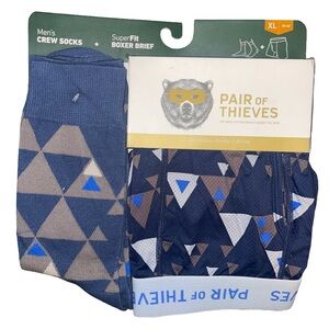 PAIR OF THIEVES BOXER BRIEF & MATCHING SOCK SET - GREEN SIZE XL 38/40 (NEW)